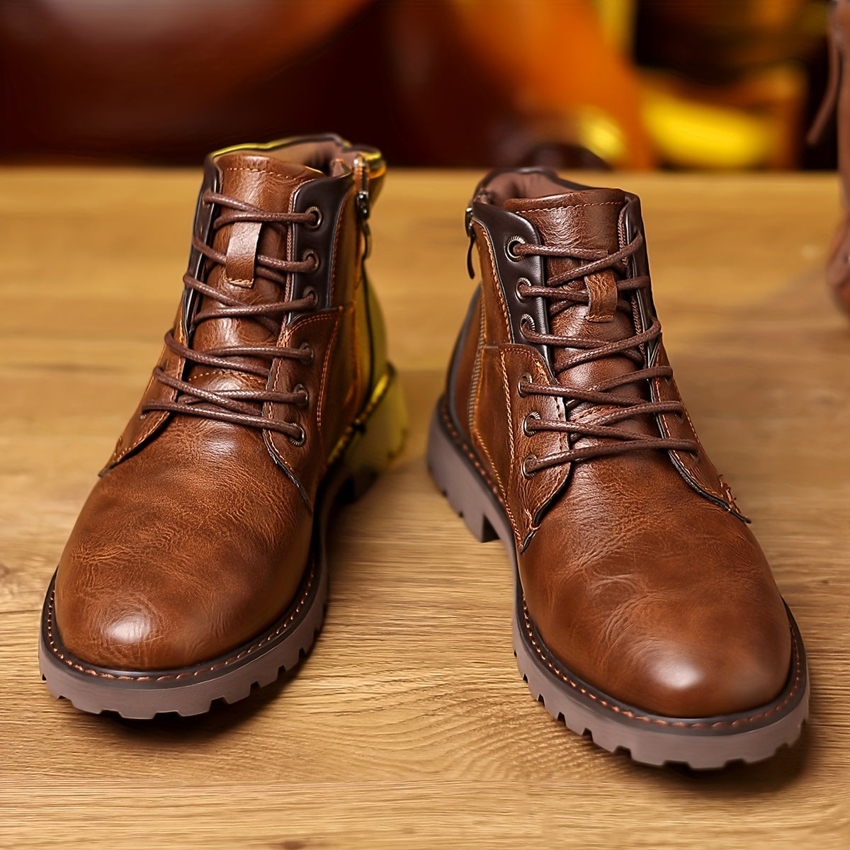 Elegância aérea: botas de couro com fecho